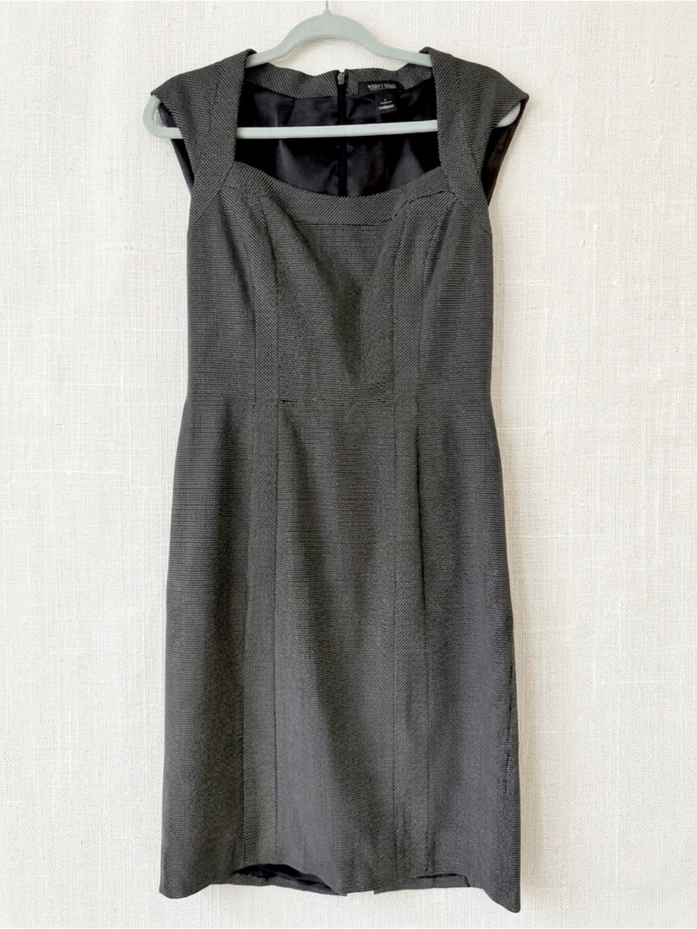 White House Black Market Charcoal Gray Midi Dress